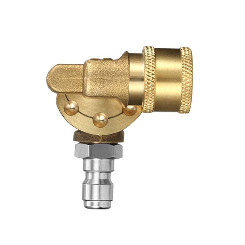 Cabeza de pistola de agua de lavado de coches de alta presión transfronteriza Junta suelta tapón rápido de cinco velocidades boquilla curvada acoplador de boquilla de turbina giratoria en forma de abanico