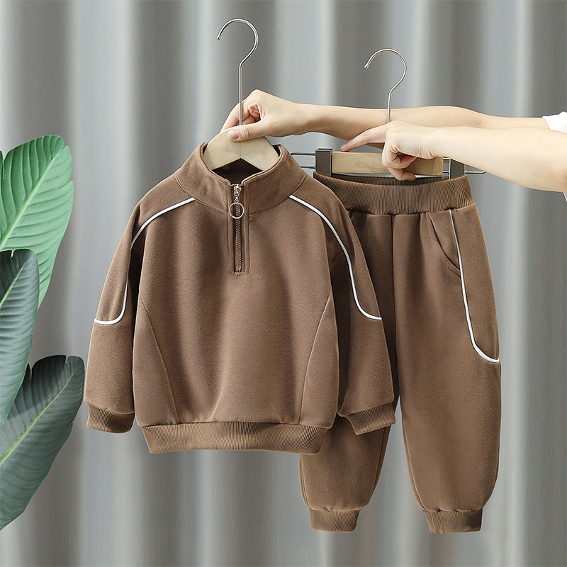 4266 primavera y otoño ropa traje 2023 nuevos niños estilo occidental suéter de la solapa del bebé guapo otoño deportiva