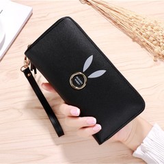 New Style Zipper Wallet for Women, Korean Version, Large Capacity, Multiple Card Slots, Phone Wrist Strap, Money Clip, Handbag Cover