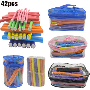 Universal Bar Pearl cotton hair curler 42 PCs PVC bags suit Amazon hot selling no heat does not hurt hair curler