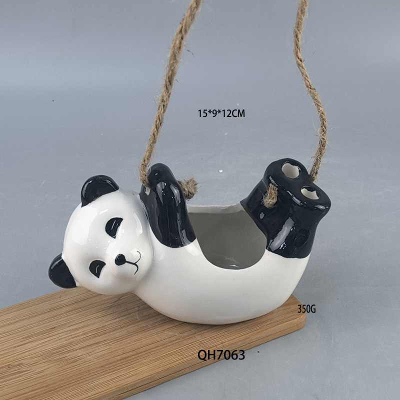 Jardinería transfronteriza, animales amazónicos, suculentas, macetas de cerámica, dibujos animados, lindos adornos de personalidad, se pueden colgar