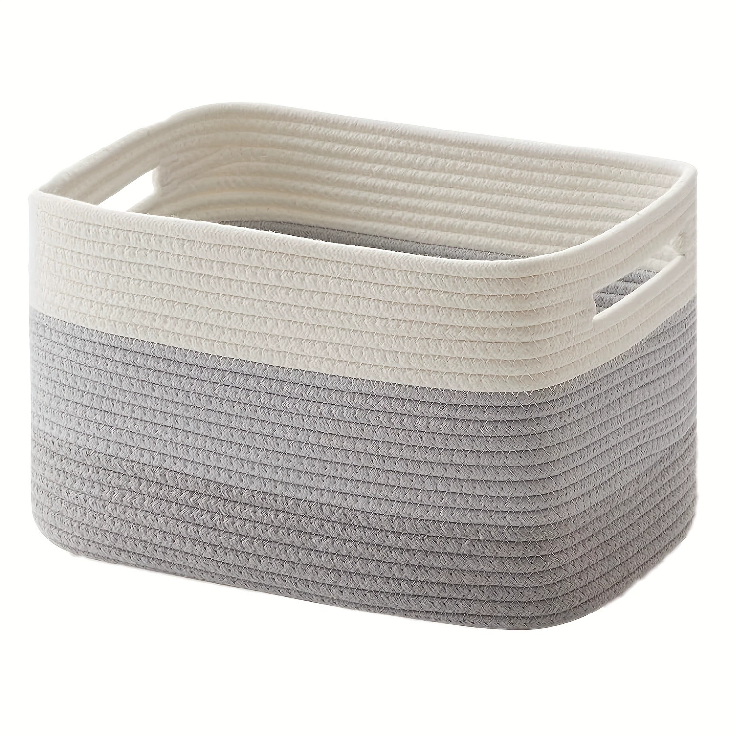Rectangular storage system, woven square storage basket, laundry basket, toy