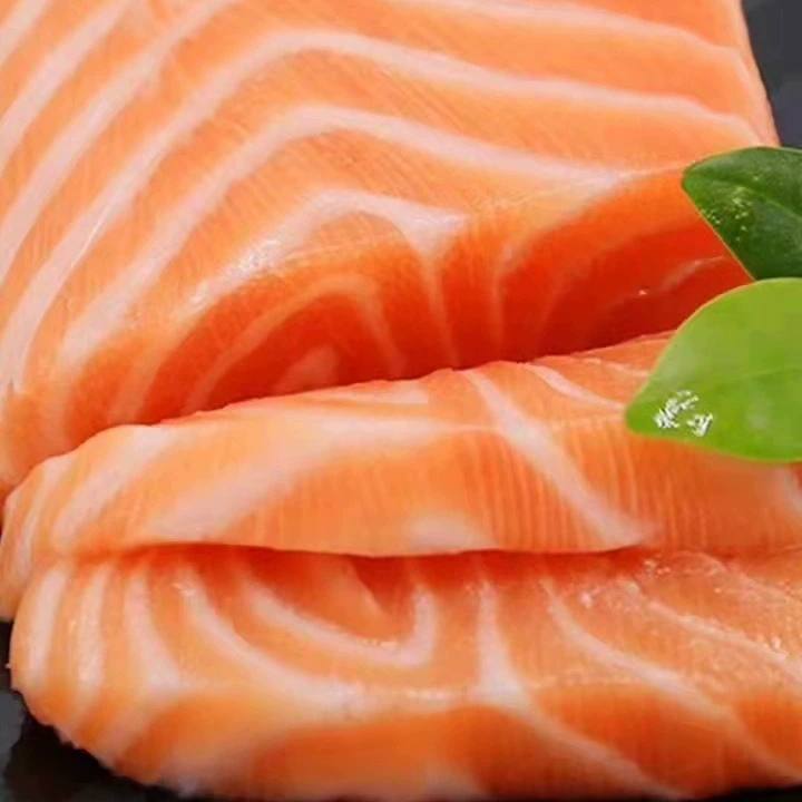 Оптовая цельная замороженная кусочки лосося свежий коммерческий стейк самообслуживания жареный рыбный стейк кусочки рыбы рыбный стейк детская пищевая добавка