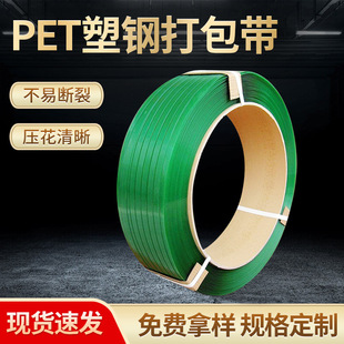 1608 Hot Melt Packing Strapping Tape Pet Plastic Packaging Tape Green Machine-Use Plastic Steel Tape Industrial Grade Packing