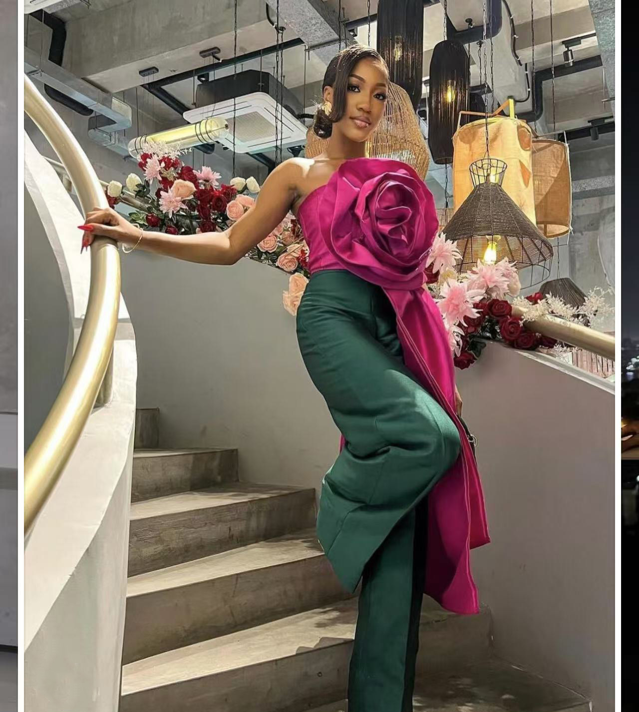 BKQU Chic Large 3D Flower Women's Vest Strapless Zipper Backless Crop Top 2025 Summer Asymmetrical Ribbon Sexy Elegant Party Top