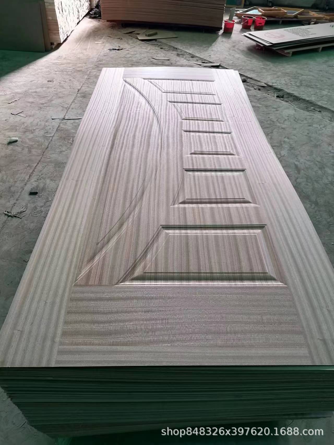 自产自销复合模压门板 贴面水曲柳模压门板  天然木皮
