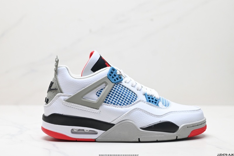 莆田靴純粋なオリジナルの第一層牛革本革バスケットボールシューズ Air AJ4 ホワイトセメント共同ブランドレトロスポーツシューズ男性と女性用|undefined