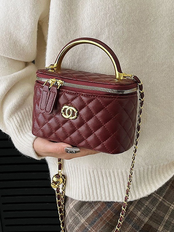 Nicho coreano transfronterizo nuevo estilo de moda de cadena de diamante bolso de mano alta sensación de caja de mano universal bolso cuadrado