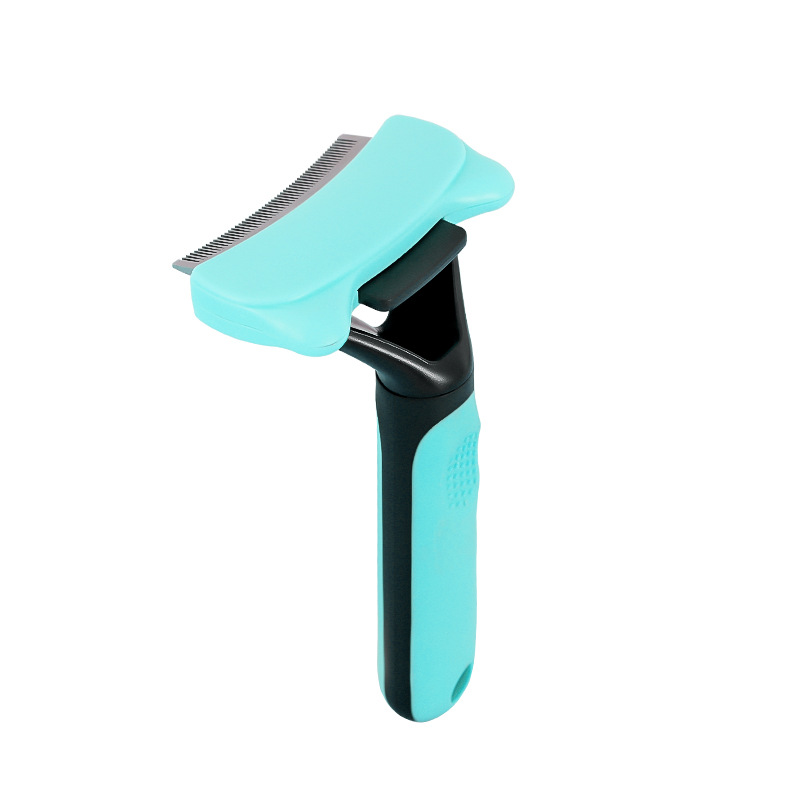 Mascota auto-limpieza peine perro cepillo de depilación gato pelo limpieza peine removedor de pelo suministros para mascotas al por mayor