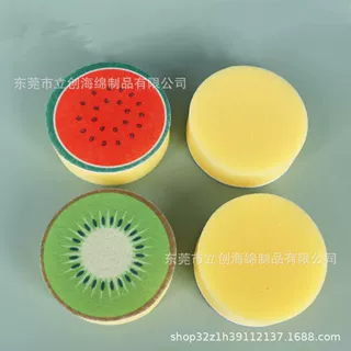 厂家定制色号海绵擦 厨房清洁海棉块 无纺布印花洗碗海绵百洁布
