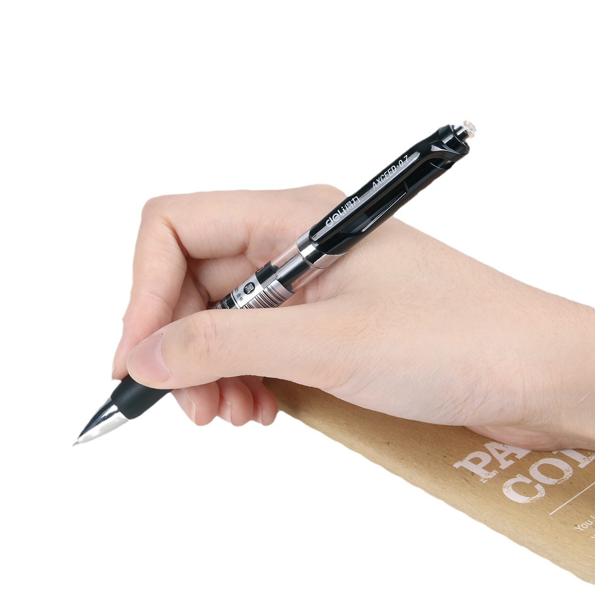 Deli push gel pluma S02 negro Oficina firma DE NEGOCIOS pluma de agua 0,7mm estudiante suministros de oficina