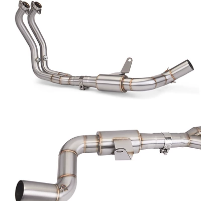 Motorcycle exhaust pipe: steel exhaust pipe front section