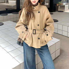 2025春秋新款韩系风衣外套女英伦风收腰高级感气质百搭上衣大衣
