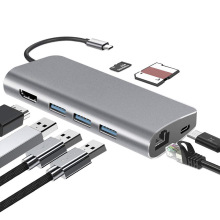 type-c扩展坞八合一拓展usb hub集线器macbook笔记本配件