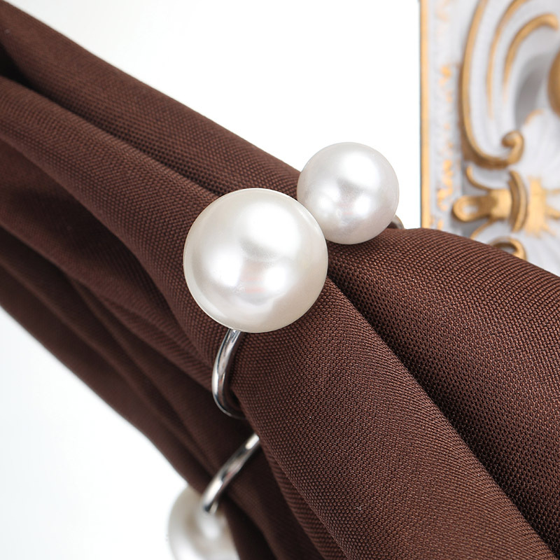 실버 진주 냅킨 링