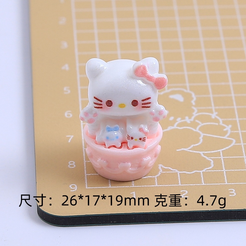 입체적인 귀여운 고양이 케이크 컵핑크