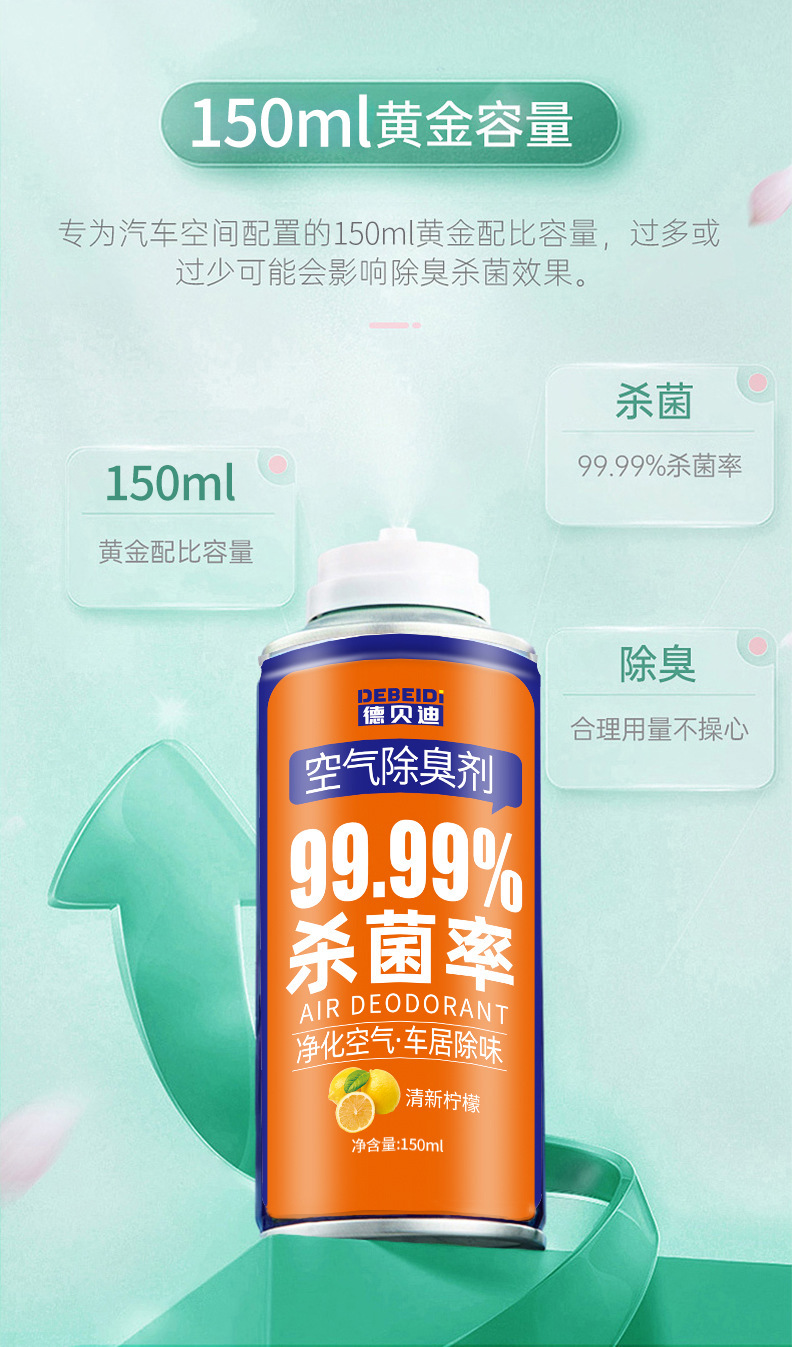 Debedi Car Aromatherapy Car Odor Removal Car Air Conditioning Sterilization Deodorant Car Air Freshener Spray
