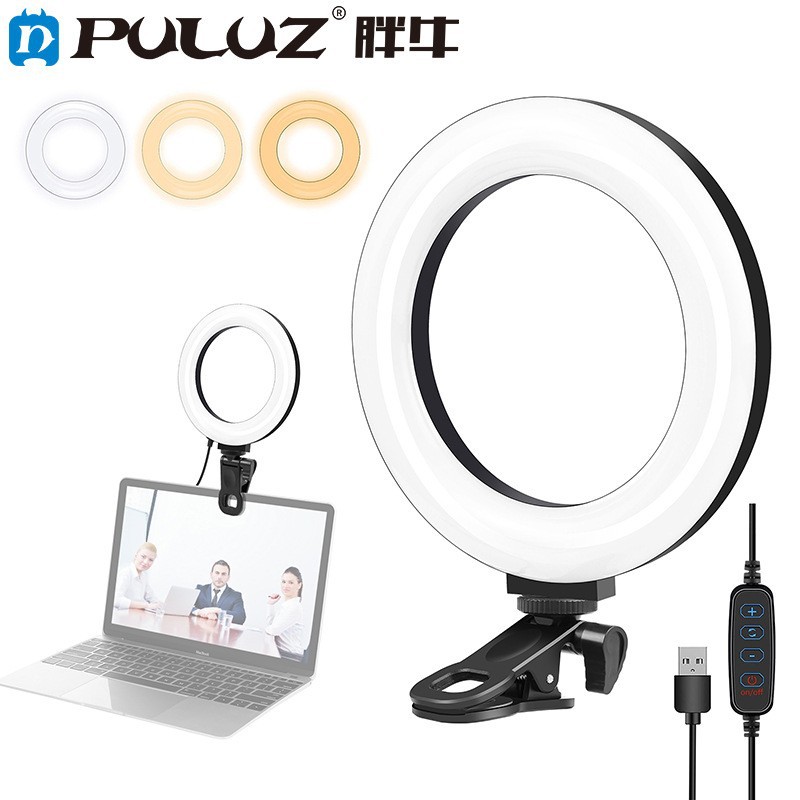 Puluz 4.7inch Ring Light Beauty Live Streaming Fill Light Computer Conference Video Light Desktop Skin Softening Soft Light