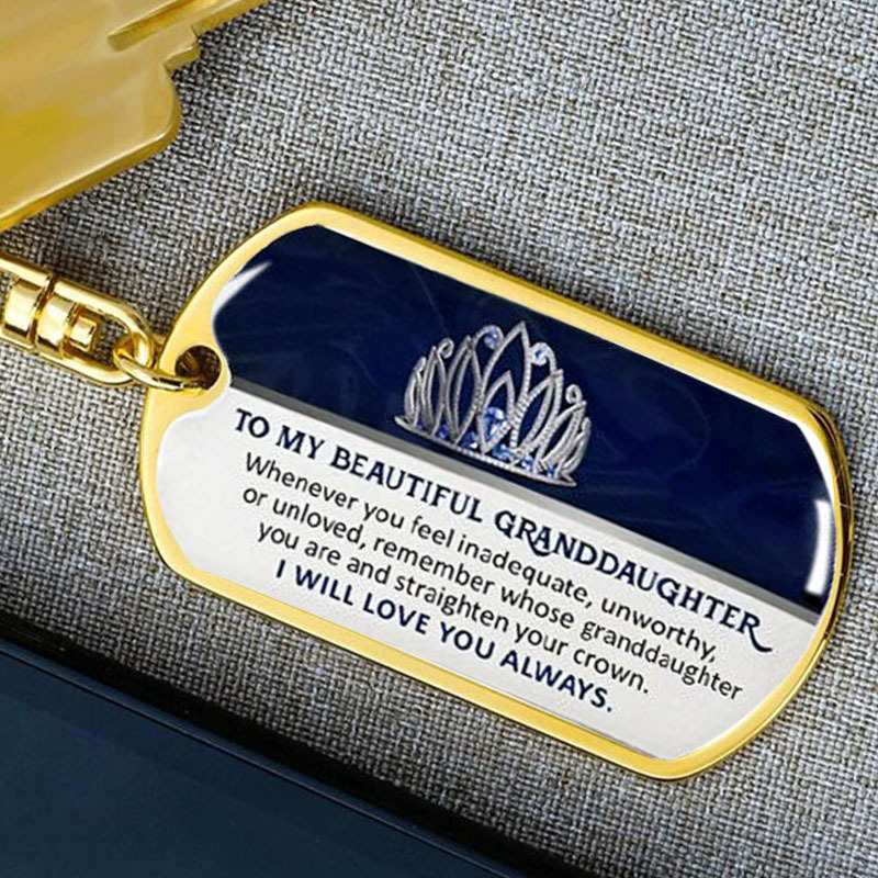 Cruz-frontera creativa simple DIY llavero de acero inoxidable epoxi colgante de acero de titanio europeo y americano clave colgante joyería al por mayor