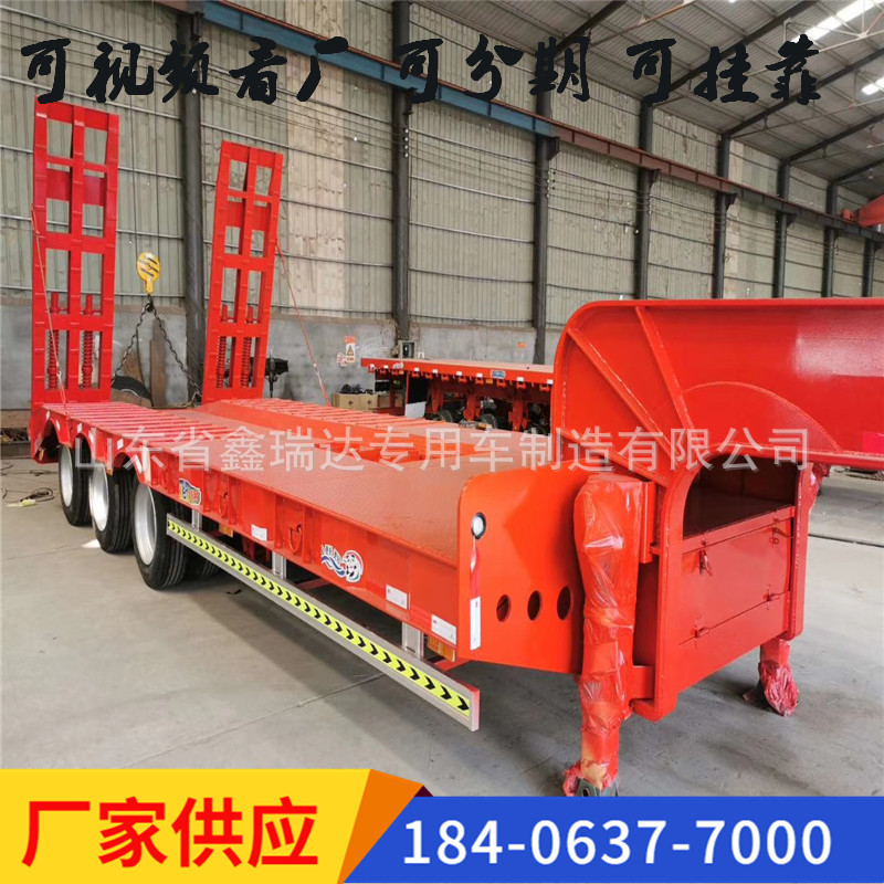 Heavy-Duty Cargo Transport Lowbed Semi-Trailer Multi-Axle Specialty Trailer Heavy-Duty Design Kazakhstan