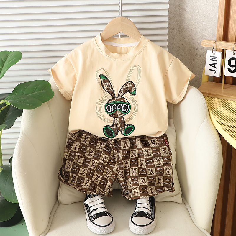 子供半袖セット夏男の子服女の子tシャツ赤ちゃん夏服服2025新しい子供服ファッション|undefined