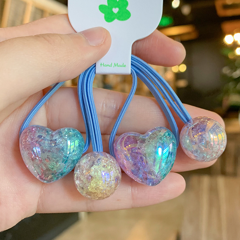 19g Weight Hair Tie Hair Accessories Type 2 pairs Quantity Casual, Daily Occasion Acrylic Material Heart Shape, Horse Pattern All Seasons Season Kid'S, Women's Gender Sweet Style Sweet Kid'S Women's Heart Shape Horse Acrylic Hair Tie 13