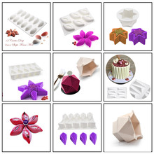 菱角星星硅胶模具DIY密线环巧克力慕斯蛋糕烘焙装饰石膏摆件模具