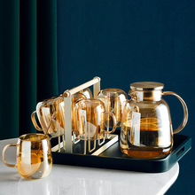 冷水壶耐高温防爆高颜值家用轻奢玻璃凉水杯透明客厅水瓶茶壶套装