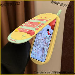 イエロー ラブ フリップ ミラー ビッグ ブラザー ビッグ アップル ケース シリコン 女性 新品