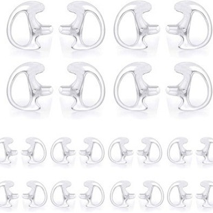 12 pairs of transparent replacement earplugs eardrums for walkie-talkie acoustic tube headphones soft silicone air acoustic headphones