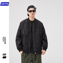 高级感飞行员夹克外套男秋冬新款美式潮牌户外防风立领工装棒球服