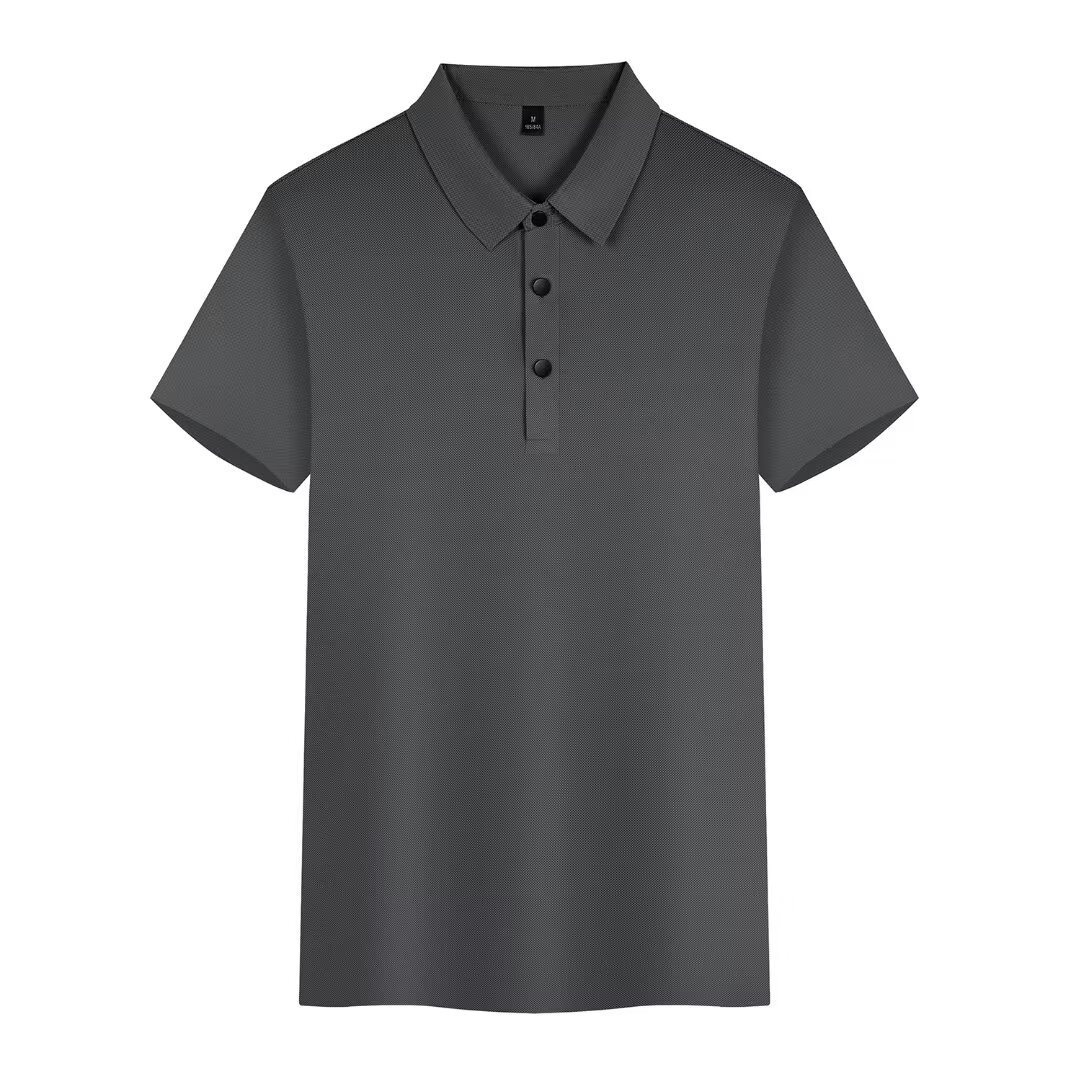 2026 Cross-border E-commerce Simple Polo Shirt Retro Lapel Short Sleeve Men's Summer Casual Heavyweight Couple T-shirt
