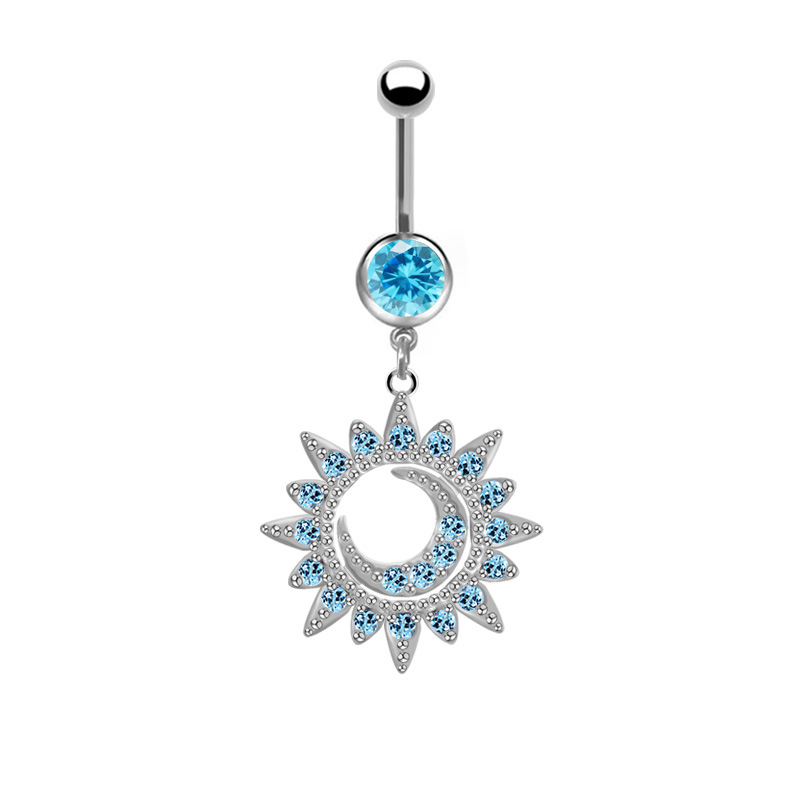 Schmetterling Blume Bauchnabelpiercing Trendiger Navelschmuck_voghion.com