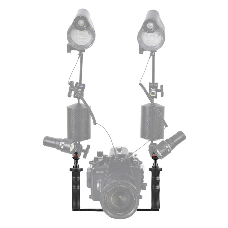 PULUZ Fat Cow soporte de la Cámara de buceo soporte de la cámara digital cámara de fotografía subacuática mango soporte de la cáscara impermeable