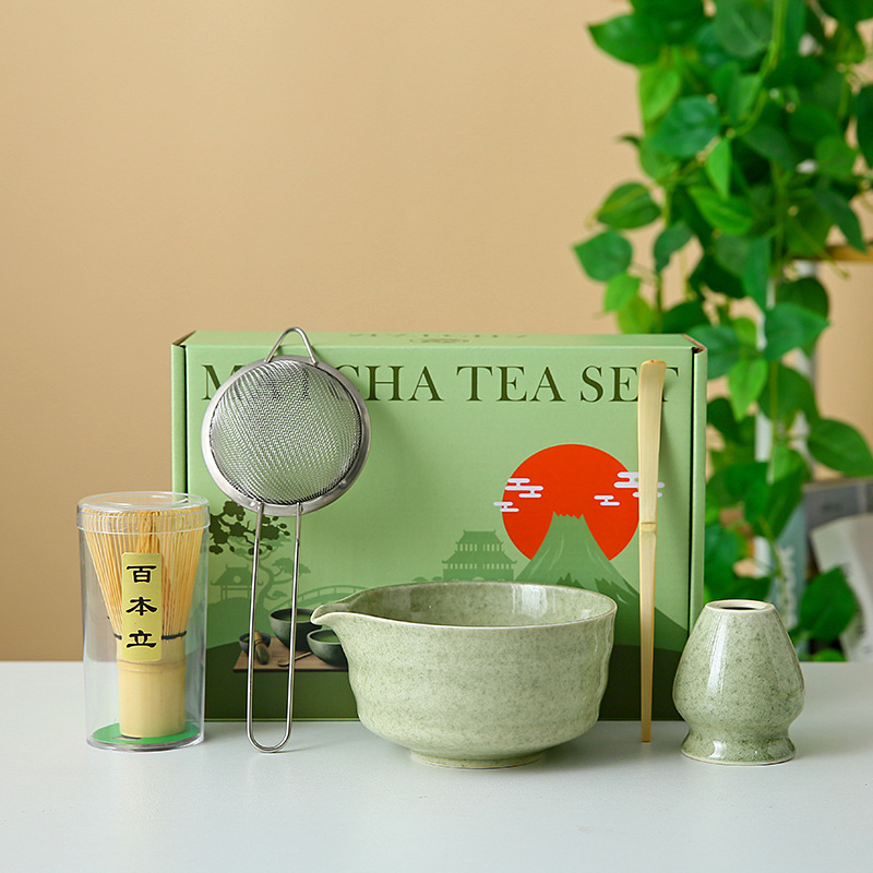 Transfronterizo exclusivo para el set de té Matcha japonés caja de regalo de té Matcha cepillo de té de 100 libros de té Matcha de la dinastía Song