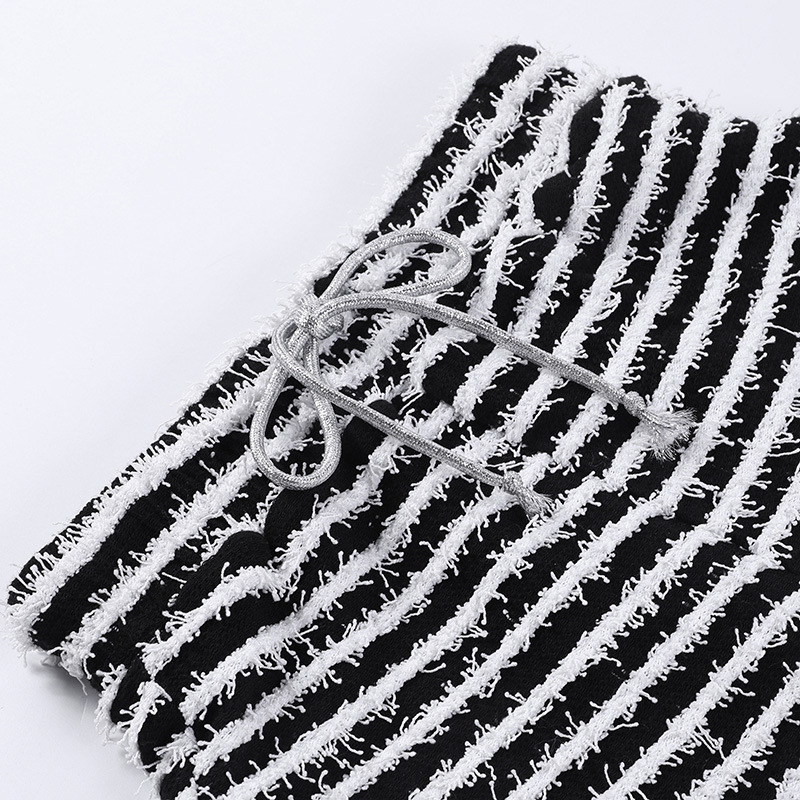 YY22342 Knitted striped sexy slim-fit pants for women, European and American spring fashion high-waisted and hip-lifting casual pants for hot girls pic 81