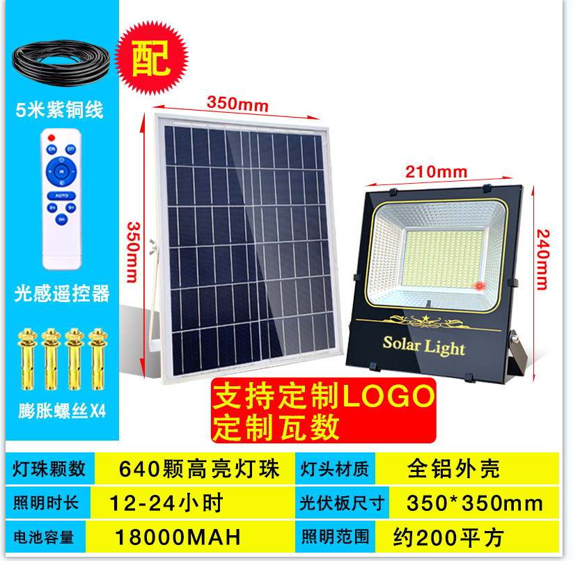 Lámpara de jardín al aire libre solar led nueva lámpara de calle rural hogar iluminación interior Luz de inundación uno para dos lámpara Super brillante
