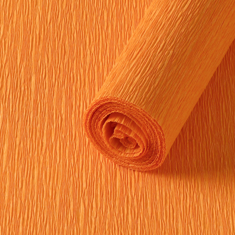 Thickened [orange] crepe paper - 1 roll