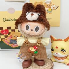 17cmラブブ3.0ベビー服ラブブ初代・二代目座りパーティーペンダントビニール人形オーバーオール