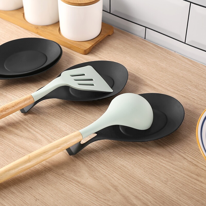 スープスプーンパッドお手入れ簡単 TPE キッチン用品パッドプラスチックスプーンパッド断熱スプーンパッドフレーバープレートパッドスプーンホルダーシェンホットスタイル|undefined