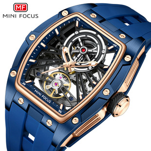 Mini Focus Watch Popular Barrel Men's Watch Steel Case Fully Hollow Automatic Mechanical Watch Men's Watch 0603g
