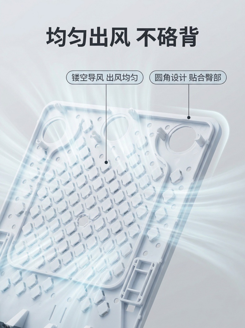 Summer Breathable Cooling Lumbar Support Cushion with Fan for Car, Usb, Home, Office, Long Sitting, Ventilation, and Waist Protection