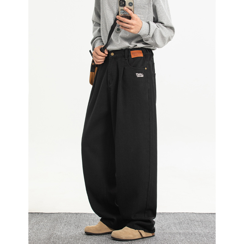 Retro denim spring trousers