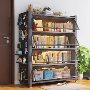 Study Locker Floor-Standing Multi-Layer Storage Cabinet Microwave Oven Household Multifunctional Cabinet with Door Dustproof Locker