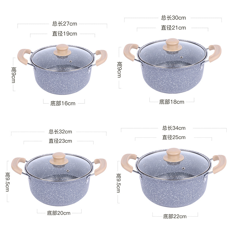 Nuevo conjunto de cinco piezas de paneles de arroz casero paneles de piedra antiadherentes regalo de reunión anual al por mayor caja de regalo de paneles de arroz