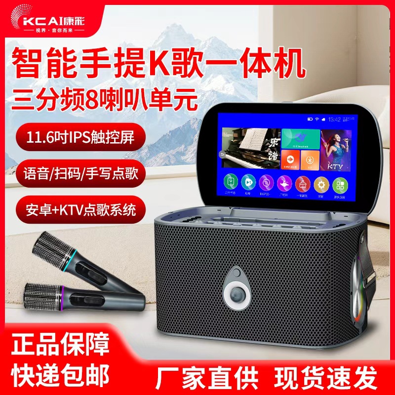Outdoor Mobile Karaoke All-In-One Speaker Home Ktv Amplifier Bluetooth Karaoke Touch Screen Smart Speaker