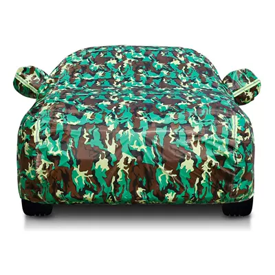 Car Sunshade, Sun Protection, Thickened and Fleece-Lined Oxford Cloth Car Cover, Full Cover, Rainproof Car Cover, in Stock (Car clothing) - 2s370017001500-applicable-to-hatchbacks-camouflage
