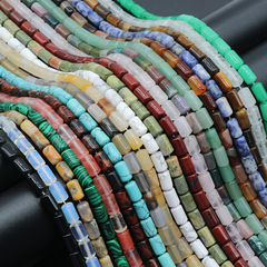 1330-水晶瑪瑙玉石6*10mm圓柱形散珠隔珠圓管桶珠diy配件多款材質