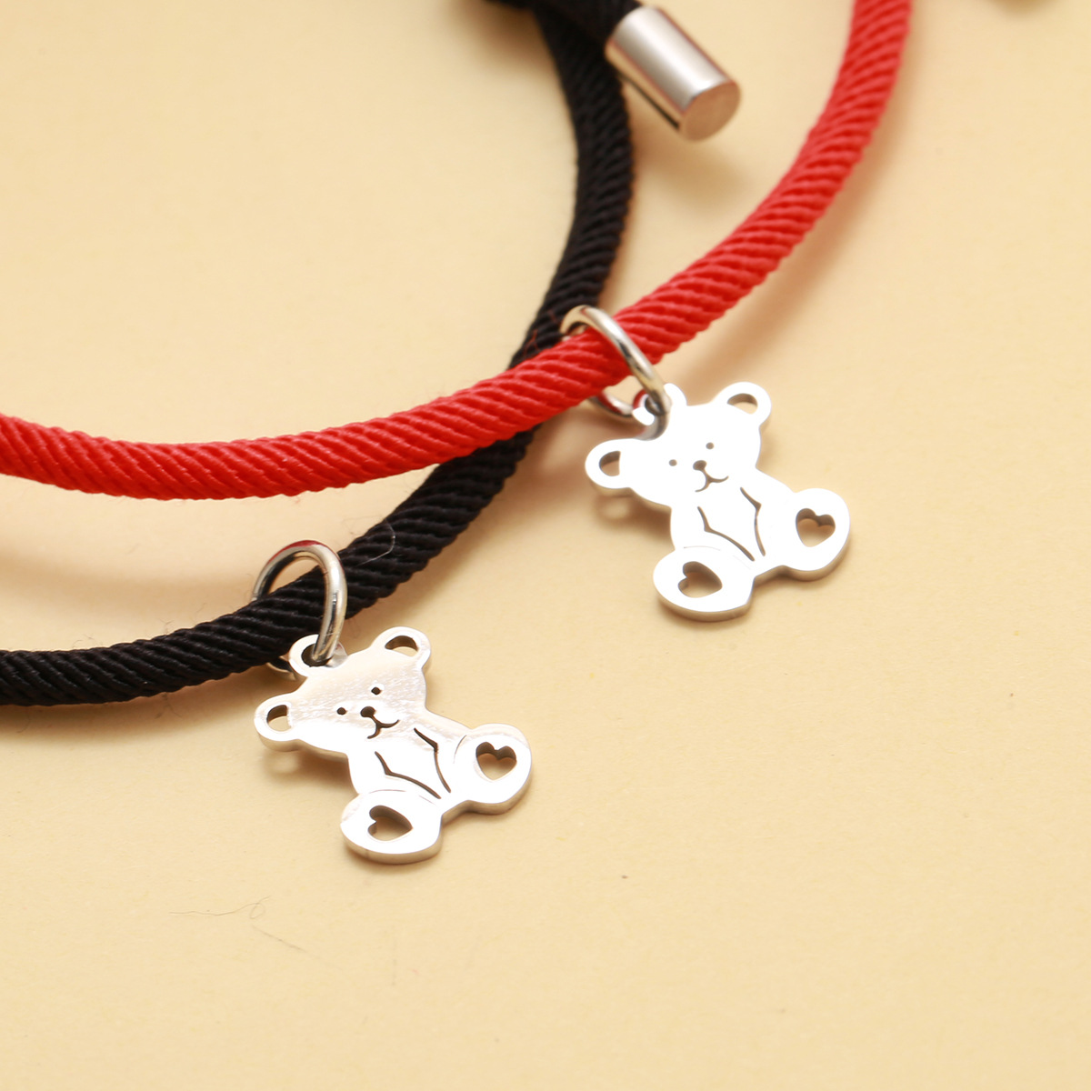 1 Pair Original Design Bear Mixed materials Nylon Couple Bracelets