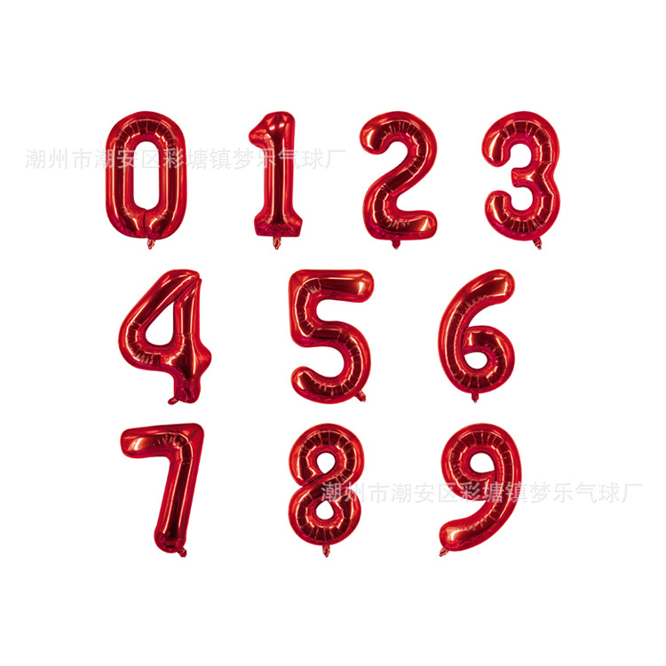 Globos de aluminio de 40 pulgadas con números 0–9 para fiestas
